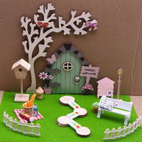 Miniature Wooden Fairy Tale Door for Dollhouse & Garden Decor