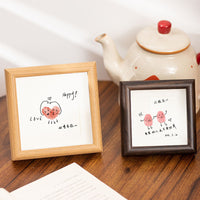 Mini Square 4-inch Fingerprint Painting Photo Frame DIY Kit for Couples & Friends