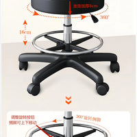 Adjustable Swivel Bar Stool with Footrest for Kitchen, Salon, Lab, and Office