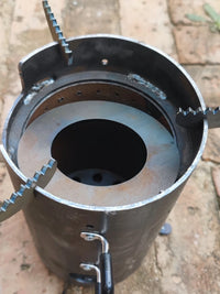 Portable Outdoor Rocket Stove for Camping and Picnics - Efficient Wood Burning Cooker