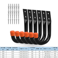 Heavy-Duty Garage Storage Hooks for Bikes, Ladders, and Tools - Wall Mount Utility Hangers with Screws