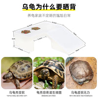 Turtle Basking Platform with Sand Tray, Floating Dock, and Hiding Cave for Aquarium Tank Decoration