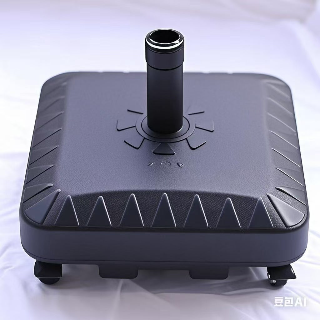 Rolling Patio Umbrella Base with Brake, Water-Fillable, 45kg Capacity