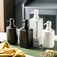Minimalist Ceramic Lotion Dispenser Bottle for Hand Soap, Shampoo, Shower Gel