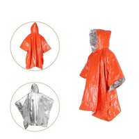 Portable Emergency Thermal Raincoat - Reversible Waterproof Reflective Poncho for Outdoor Survival
