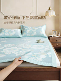 Boyang 1100D Jacquard Ice Silk Cooling Mat Set for Summer