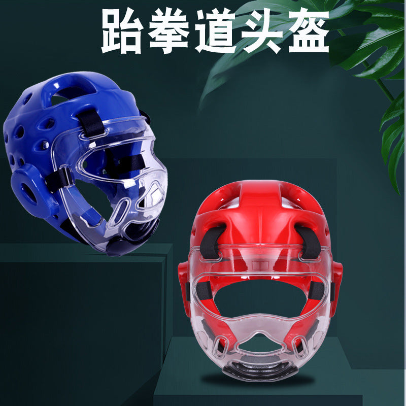 Taekwondo Headgear with Face Shield for Kids and Adults - Martial Arts Sparring Helmet