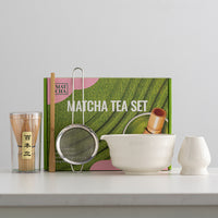 Japanese Ceramic Matcha Bowl Set with Bamboo Whisk and Scoop