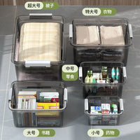 Clear Stackable Storage Bins with Lids for Clothes, Toys, and Snacks
