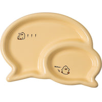 Cartoon Duck Ceramic Divided Plate for Snacks and Fruits