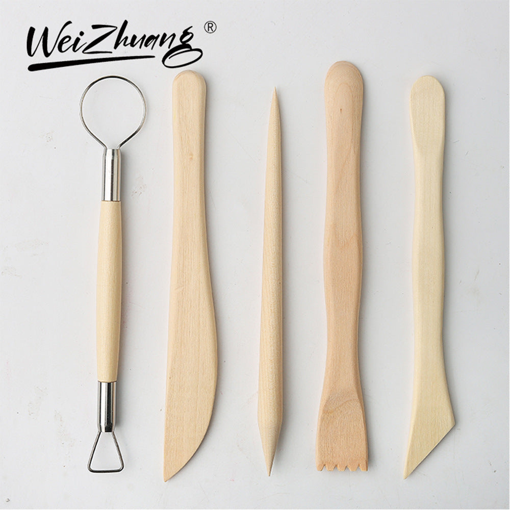 5-Piece Premium Clay Sculpting Tool Set for Pottery and Modeling