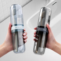 Portable Travel Toothbrush Holder and Mouthwash Cup Set