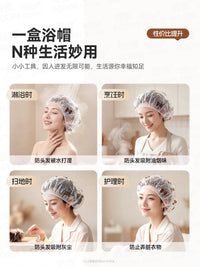 Disposable Shower Caps for Women and Kids, Extra Large Thick Waterproof Hair Treatment Caps