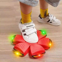 Kids' Deformable Flying Disc Ball with LED Lights - Outdoor Interactive Toy