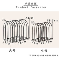Minimalist Iron Art Desktop Hat and Book Storage Rack
