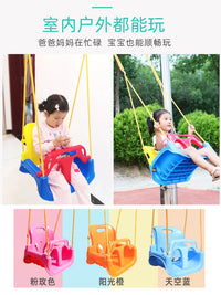 Kids Indoor Outdoor Swing Chair with Rope and Hooks for Babies and Children