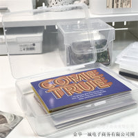 Kpop Photocard Postcard Storage Box with Card Sleeves and Stickers