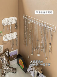Wall-Mounted Jewelry Organizer for Necklaces, Rings, and Bracelets