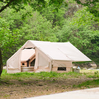 Inflatable Pop-Up Camping Tent with Awning for 4 People, Waterproof Portable Luxury Travel Tent