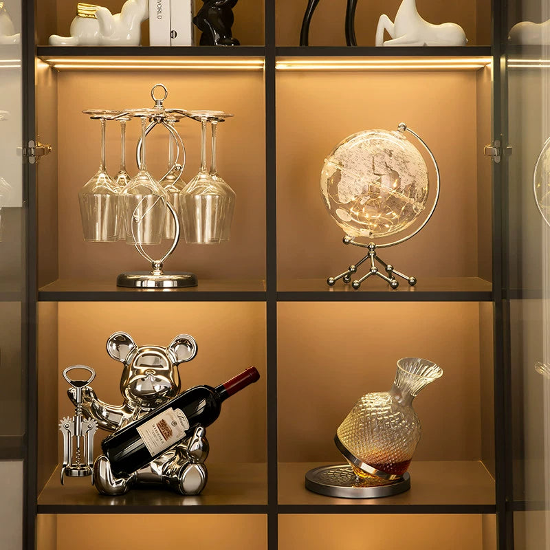 Luxury High-End Wine Rack Ornament Set for Living Room TV Cabinet, Wine Cabinet, Sideboard Decor