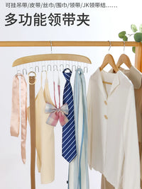 Wooden Multi-Hook Hanger for Scarves, Belts, and Accessories