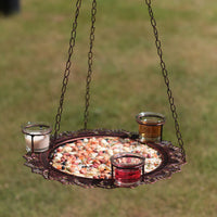 Hanging Metal Bird Feeder for Outdoor Garden and Balcony
