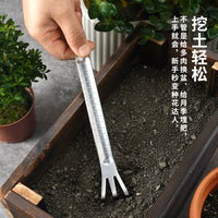 Stainless Steel Bonsai Rake Garden Tool for Soil Loosening and Weeding