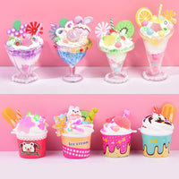 DIY Cream Glue Ice Cream Cup Craft Kit for Kids with Storage Box