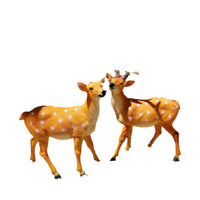 Creative Faux Plum Blossom Deer Resin Ornament for Garden & Patio Decor