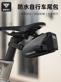 Captain Tass Bicycle Tail Bag, Large Capacity Road Bike Hard Shell Waterproof Quick Release Mountain Bike Storage Bag