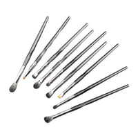 Professional 9-Piece Goat Hair Eye Makeup Brush Set for Eyeshadow Blending and Application