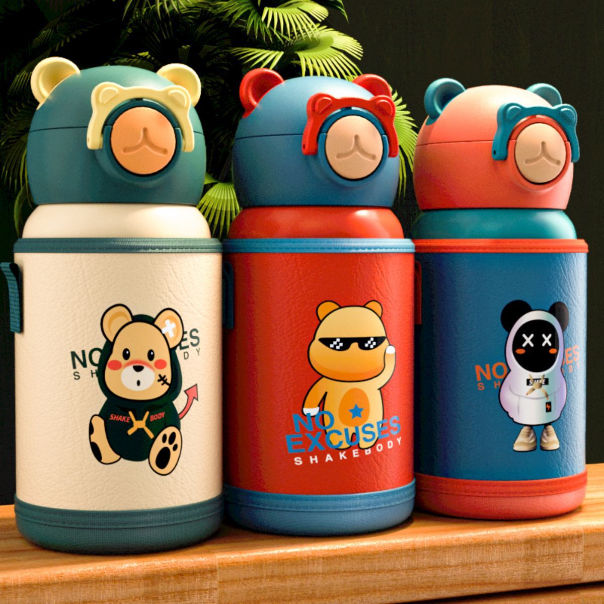 Kids' Insulated Water Bottle with Straw, 316 Stainless Steel, for School and Kindergarten, Smart Thermos