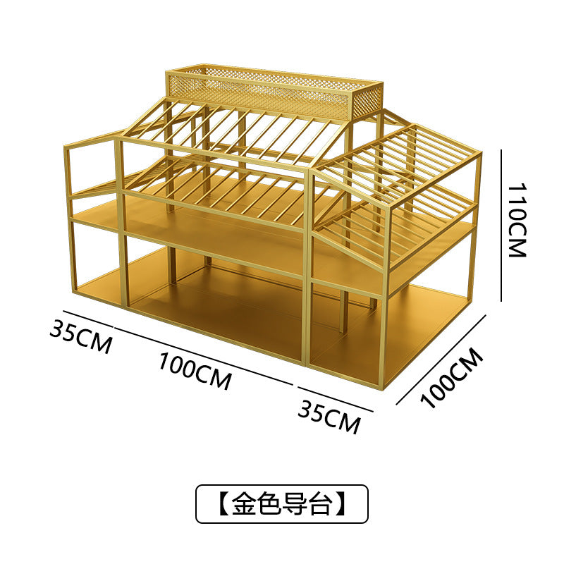 Winery Light Luxury Iron Art Wine Rack Bar Floor Wine Cabinet Wine Storage Display Shelf with Glass Holder