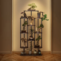 Solid Wood Multi-Tiered Plant Stand Indoor Floor-Standing Flower Pot Rack