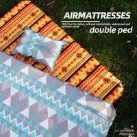 Self-Inflating Double Camping Mat with Dual Air Valves, Thickened Moisture-Proof Pad for Outdoor Activities and Naps