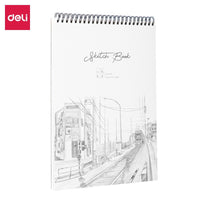 Deli 73627 A4 Sketchbook for Drawing and Art Practice, Thickened Paper for Students and Artists