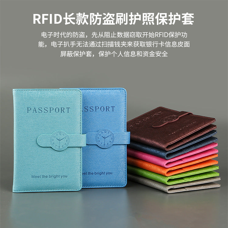 RFID Blocking Travel Passport Holder Wallet with Document Organizer