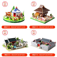 3D Jigsaw Puzzle Chinese Traditional Architecture Model Educational Toy for Kids