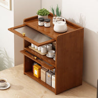 Modern Minimalist Wine Cabinet Sideboard with Flip-Top Storage for Living Room