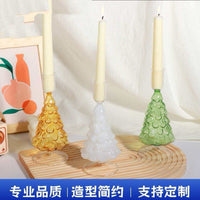 Nordic Minimalist Glass Christmas Tree Candle Holder Ornament