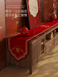 Chinese Wedding Table Runner for TV Cabinet Coffee Table Dining Table Decoration