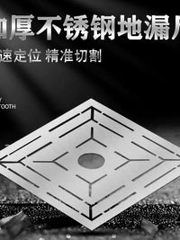 Stainless Steel Floor Drain Tile Hole Locator and Measuring Ruler for Construction