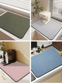 Diatomaceous Earth Absorbent Mat for Kitchen Countertops, Bar, Dishes, Desk, or Bathroom