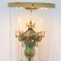 Puzzlesome DIY Model Display Case with Rotating LED Base and Dustproof Glass Cover
