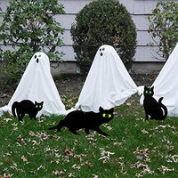 Halloween Black Cat Yard Lawn Decor Animal Silhouette Stakes Outdoor Garden Decoration