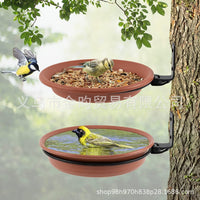 Creative Hanging Bird Feeder and Bath Set for Outdoor Patio Decor