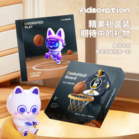 Kids Indoor Wall-Mounted Foldable Basketball Hoop Toy with Rings for Boys and Girls, Punch-Free Installation