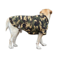 Camouflage Pet T-Shirt for Medium to Large Dogs, Short Sleeve Anti-Shedding Casual Wear