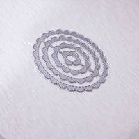 Lace Oval Carbon Steel Embossing Die for DIY Cards and Paper Crafts