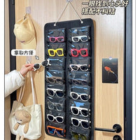 Multi-Pocket Wall Hanging Glasses Organizer for Sunglasses and Eyeglasses